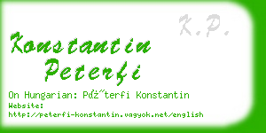 konstantin peterfi business card